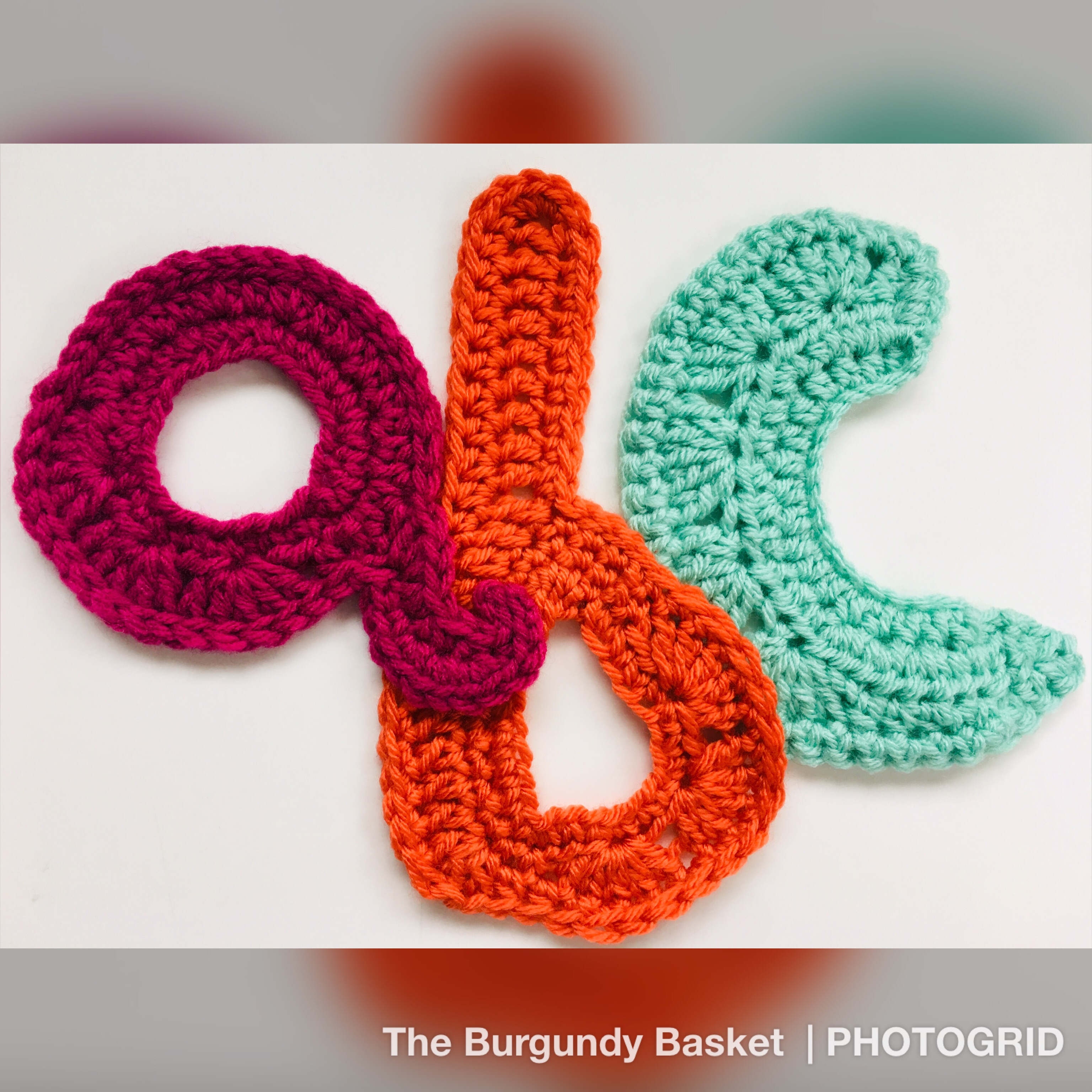 Crochet Alphabet: Letter B - The Burgundy Basket