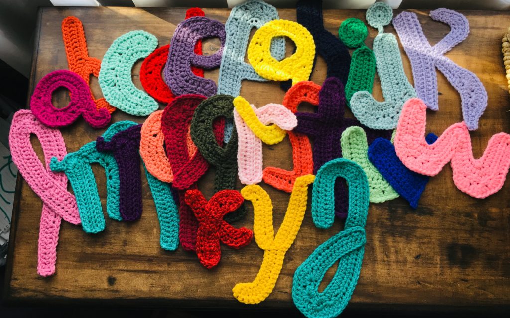 Crochet Alphabet Letters X, Y and Z The Burgundy Basket