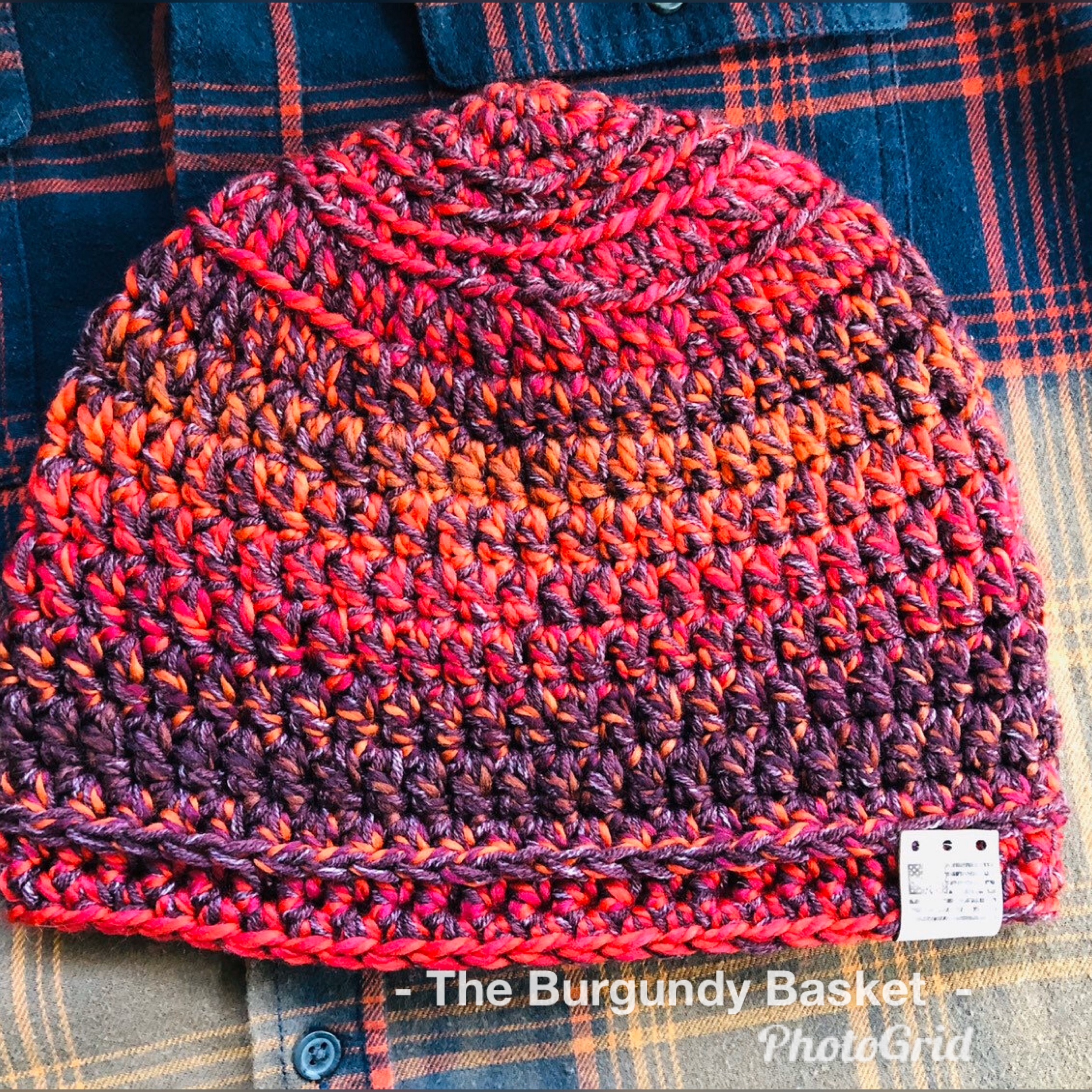 Rainbow Beanie Crochet Pattern - The Burgundy Basket